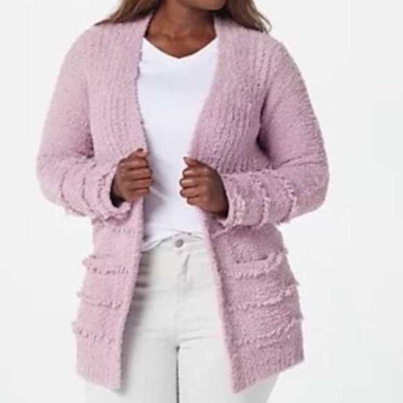 Barefoot Dreams Sweaters - Barefoot Dreams Cozychic Boardwalk Cardigan In Purple NWT